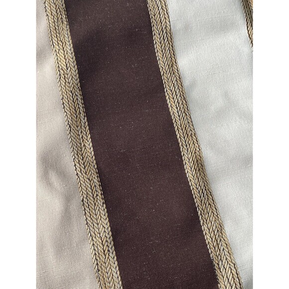 Upholstery Fabric 12 Yards Vertical Stripes Maroon Cream Blue Silky Texture NEW - Picture 8 of 16